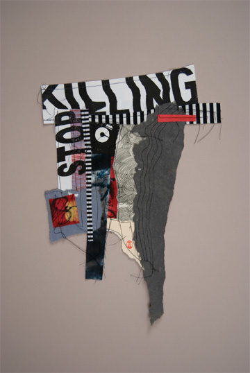 stopkilling_framedmixedmediacollage_23hx16w